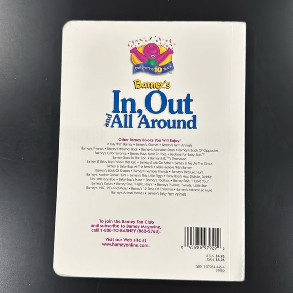 Barney’s In, Out and All Around - Vintage Children’s Board Book - Picture 2 of 7